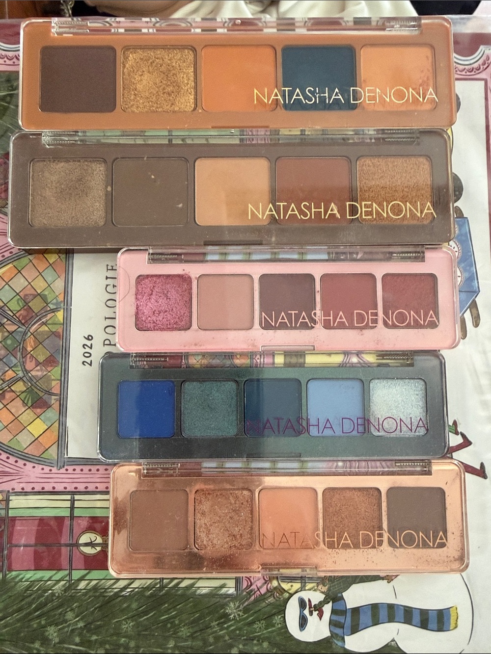 Natasha Denona Mini Palettes - Brown, Gold, Orange, Pink & Blue Shades
